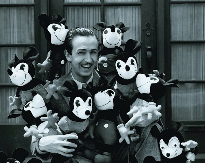Walt with Mickey Mouse Dolls